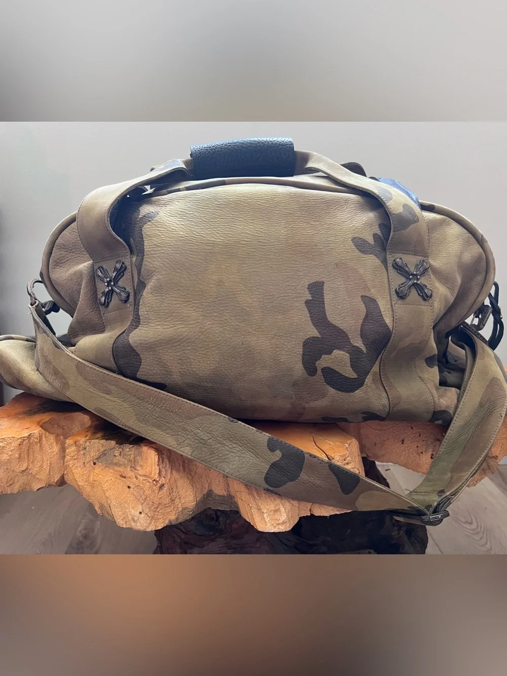 Camouflage Canvas Duffel Bag - Green Camo